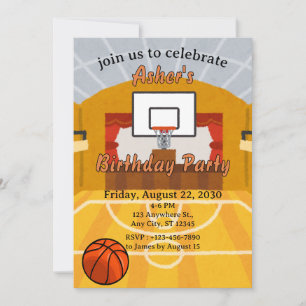 Basketball Court Invitation