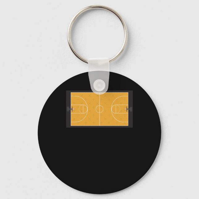 Basketball Court  Keychain (Front)