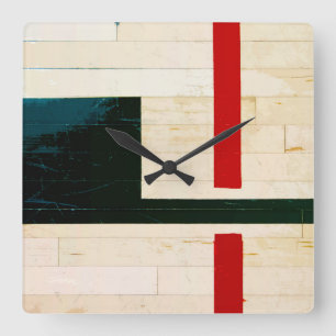 Basketball Court Lines and Markings Square Wall Clock