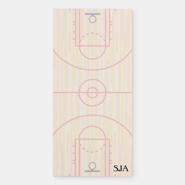 Basketball Court Magnetic Fridge Notepad (Front)