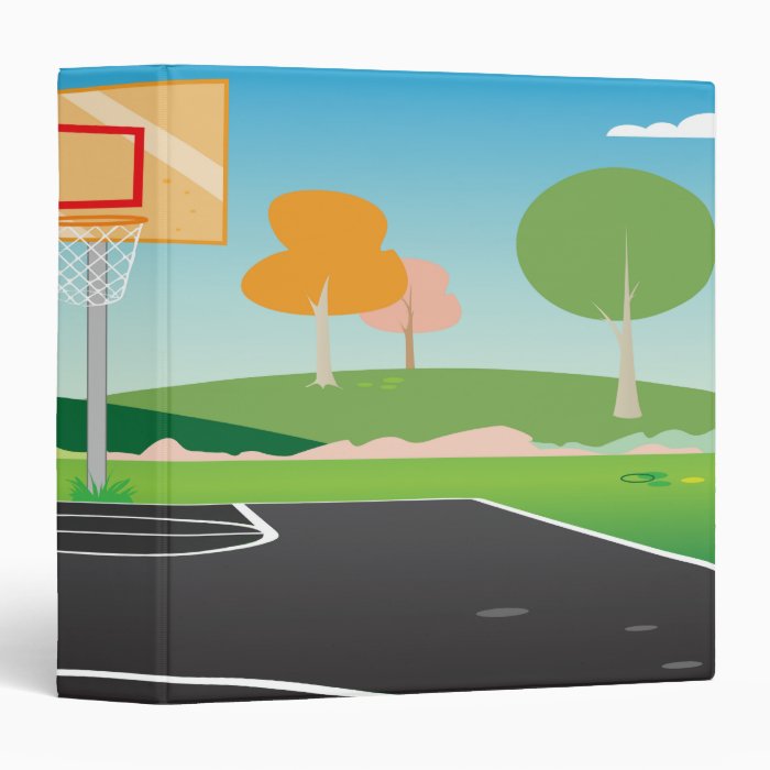 basketball court notebook binder