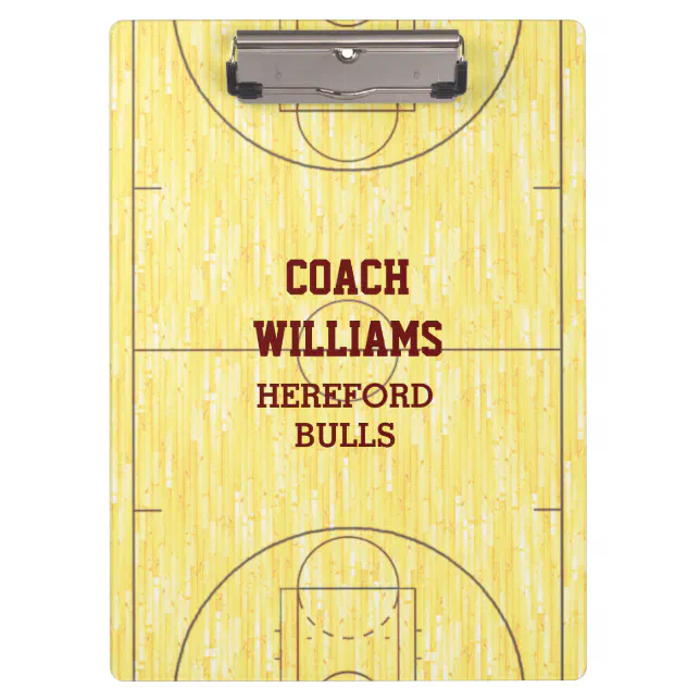 Basketball Court Personalized Clipboard Zazzle