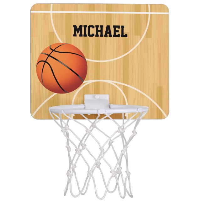 Basketball Court Personalized Mini Basketball Hoop (Front)