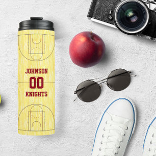 Basketball Court Personalized Thermal Tumbler