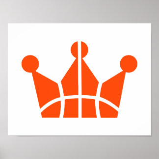 Basketball crown symbol poster