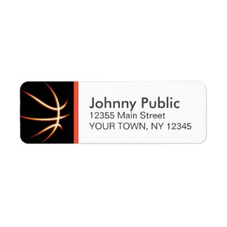 Basketball Custom Color Strip Address Label