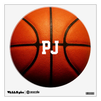 Basketball Custom Initials Wall Decal