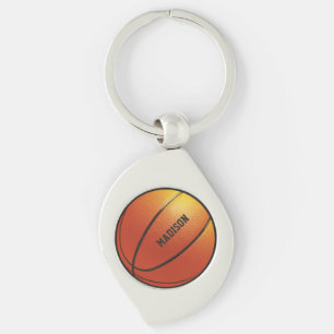 Basketball custom name keychain