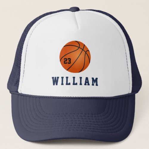 Basketball Custom Name Text Monogram  DIY  Trucker Hat