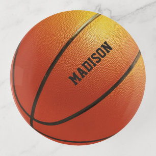 Basketball custom name trinket tray