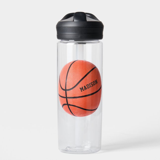 Basketball custom name water bottle (Front)