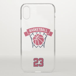 Basketball. Custom Player  Number. iPhone X Case