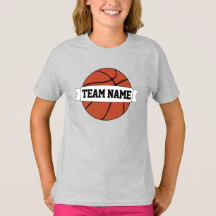 Basketball Custom Team and Player Name and Number T-Shirt