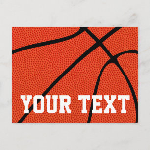 Basketball Custom Text or Player Name Sports Team Postcard