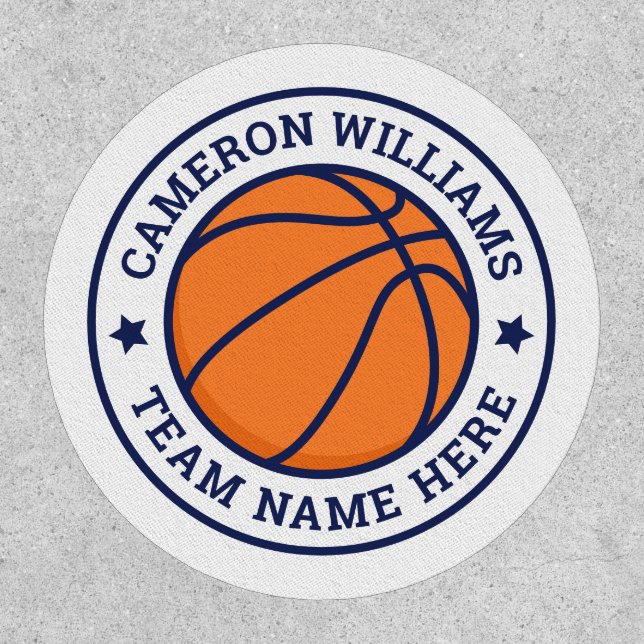 Basketball custom text team name patch (Front)