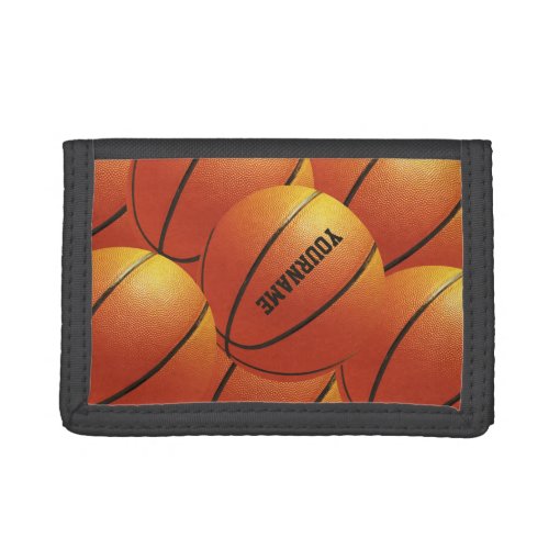 Basketball custom wallets Zazzle