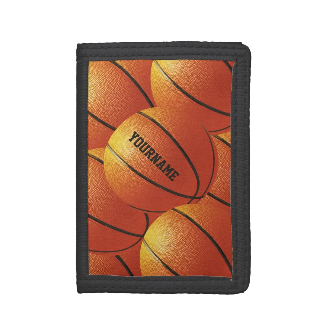 Basketball custom wallets | Zazzle