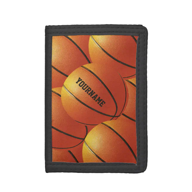 Basketball custom wallets Zazzle