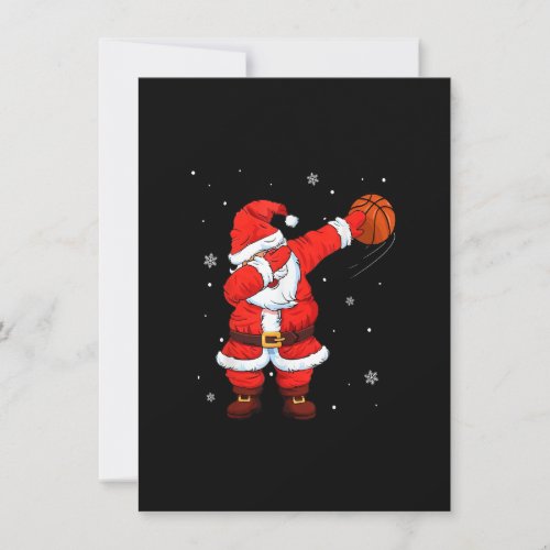 Basketball Dabbing Santa Funny Christmas Gifts for Invitation
