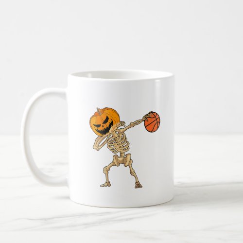 Basketball Dabbing Skeleton Halloween Coffee Mug