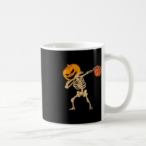 Basketball Dabbing Skeleton Men Boys Halloween Bas Coffee Mug