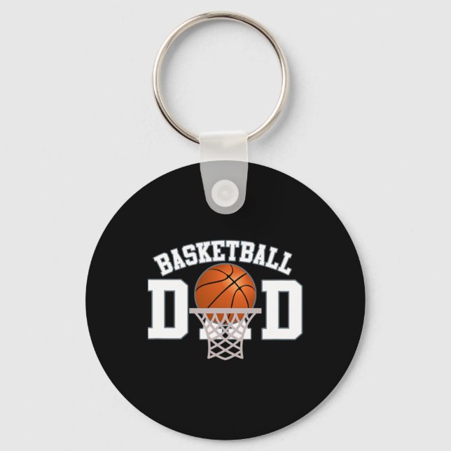 Basketball Dad 4  Keychain (Front)