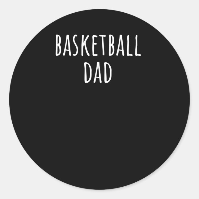 Basketball Dad 5  Classic Round Sticker (Front)