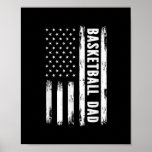 Basketball Dad American Flag Grunge Retro Vintage Poster<br><div class="desc">Basketball Dad American Flag Grunge Retro Vintage Gift. Perfect gift for your dad,  mom,  papa,  men,  women,  friend and family members on Thanksgiving Day,  Christmas Day,  Mothers Day,  Fathers Day,  4th of July,  1776 Independent day,  Veterans Day,  Halloween Day,  Patrick's Day</div>