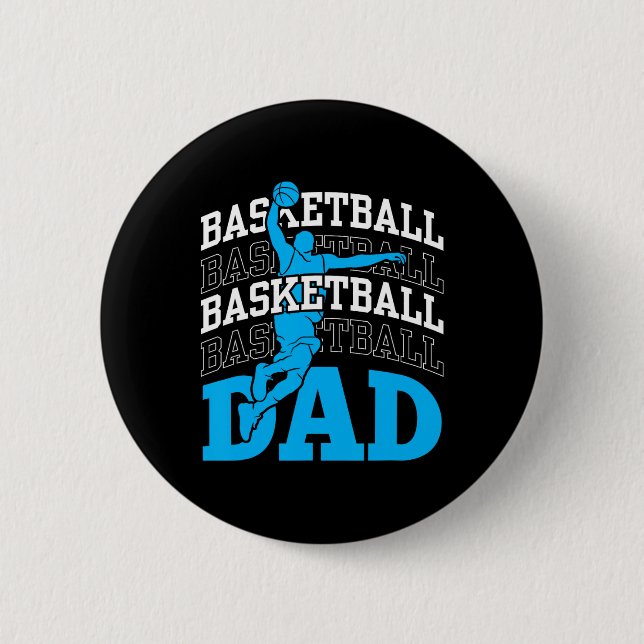 Basketball Dad Coach Team Match Player Father Dadd Button (Front)