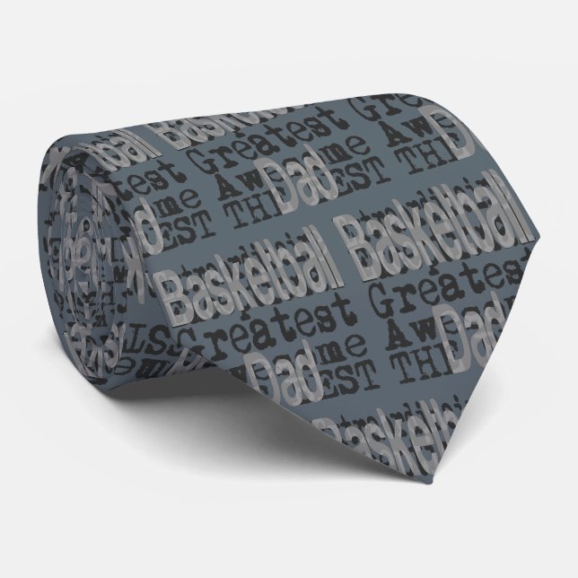 Basketball Dad Extraordinaire Neck Tie (Rolled)