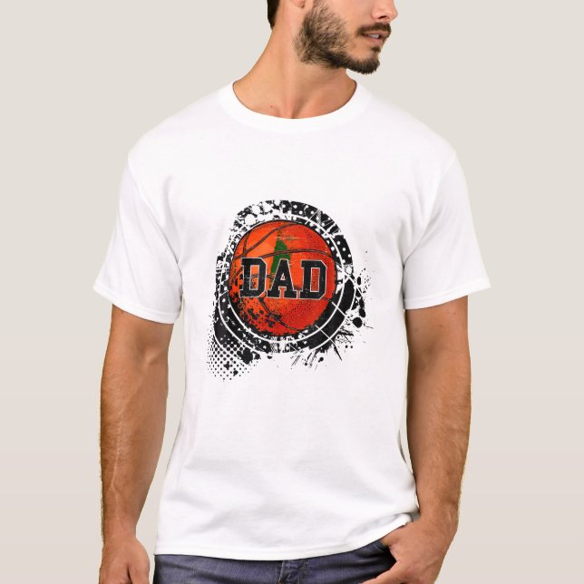 Basketball Dad Funny Family T-Shirt (Front)
