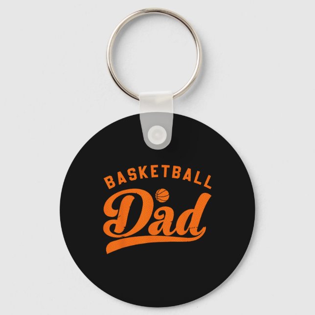 Basketball Dad Gifts Daddy Basketball Father's Day Keychain (Front)