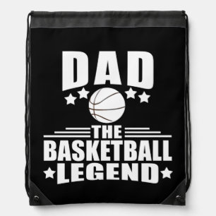 Basketball dad legend  drawstring bag