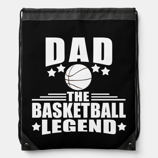 Basketball dad legend  drawstring bag (Front)