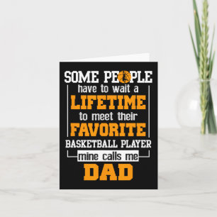 Basketball Dad Lifetime Favorite Player Father's D Card