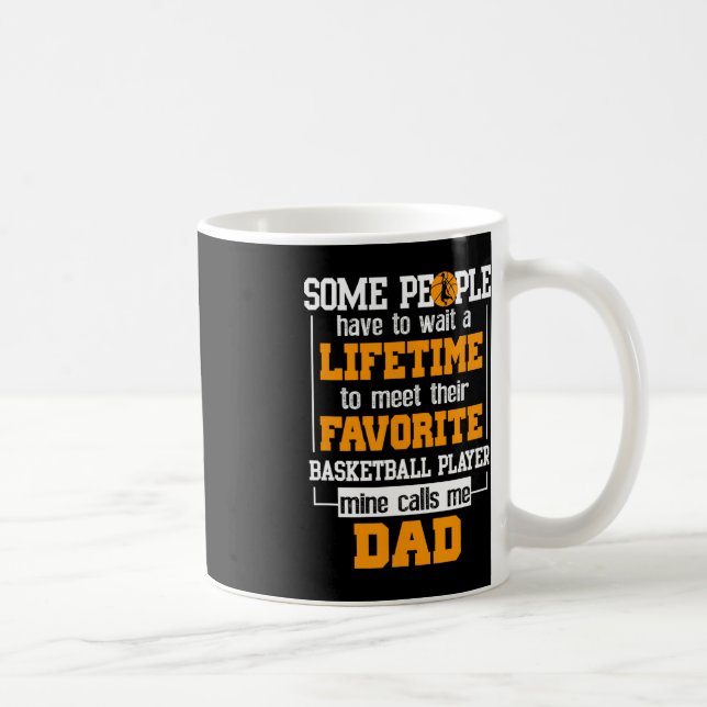 Basketball Dad Lifetime Favorite Player Father's D Coffee Mug (Right)