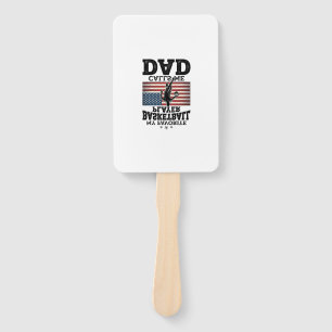 Basketball Dad Patriotic Vintage Engraving T-Shirt Hand Fan