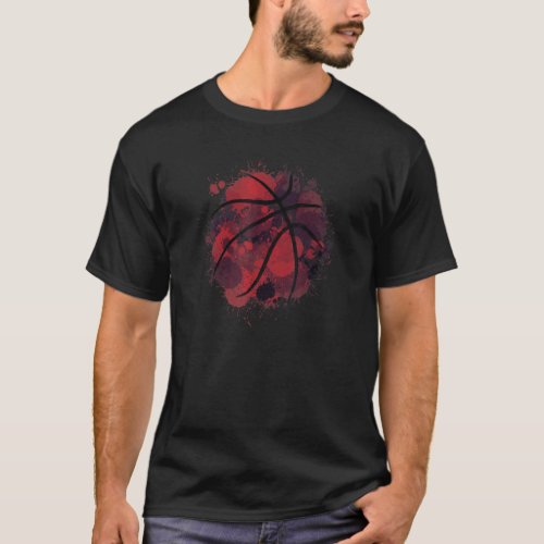 Basketball Dad Player Dunking Basketball Hoop Team T_Shirt