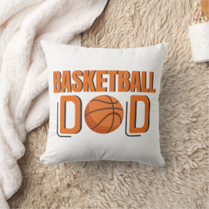 Basketball Dad Sports Fan Team Player Throw Pillow