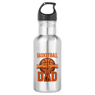 Basketball Dad Vintage Engraving Shirt Design_1 Stainless Steel Water Bottle