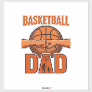 Basketball Dad Vintage Engraving Shirt Design_1 Sticker