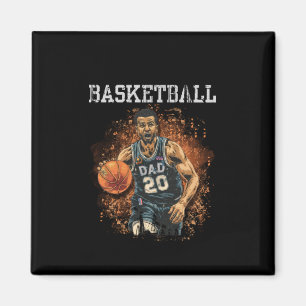 Basketball Dad Vintage Magnet