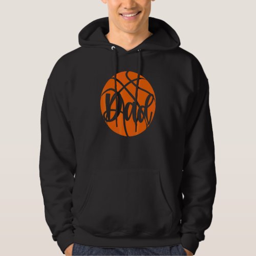 Basketball Dad  Vintage Proud Daddy Fathers Day 20 Hoodie