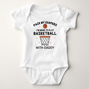 Basketball Daddy Funny Basketball Birthday Baby Bodysuit