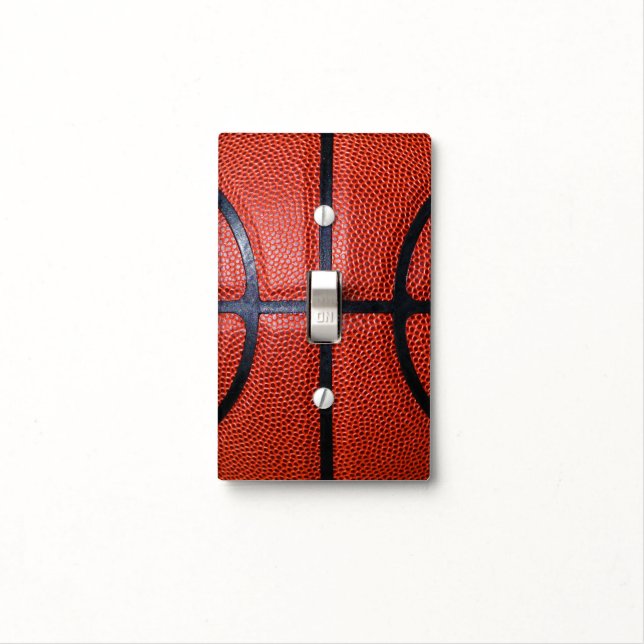Basketball Decor Theme Light Switch Cover (In Situ)