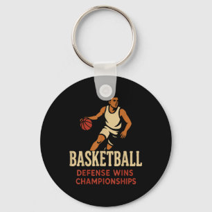 Basketball – Defense Wins Basketball Championships Keychain