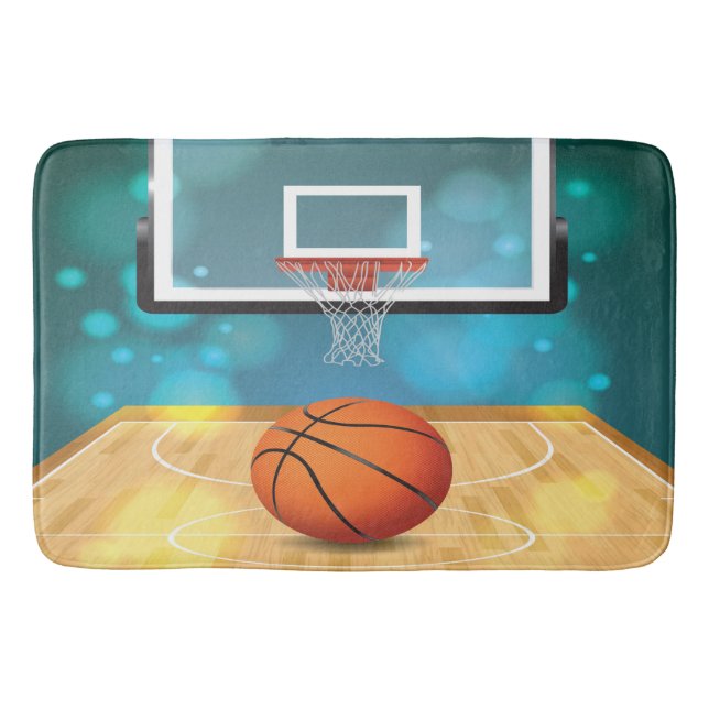 Basketball Design Bath Mat (Front)