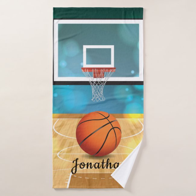 Basketball Design Bath Towel Set
