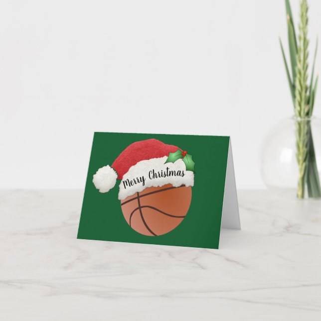 Basketball Design Christmas Card (Front)