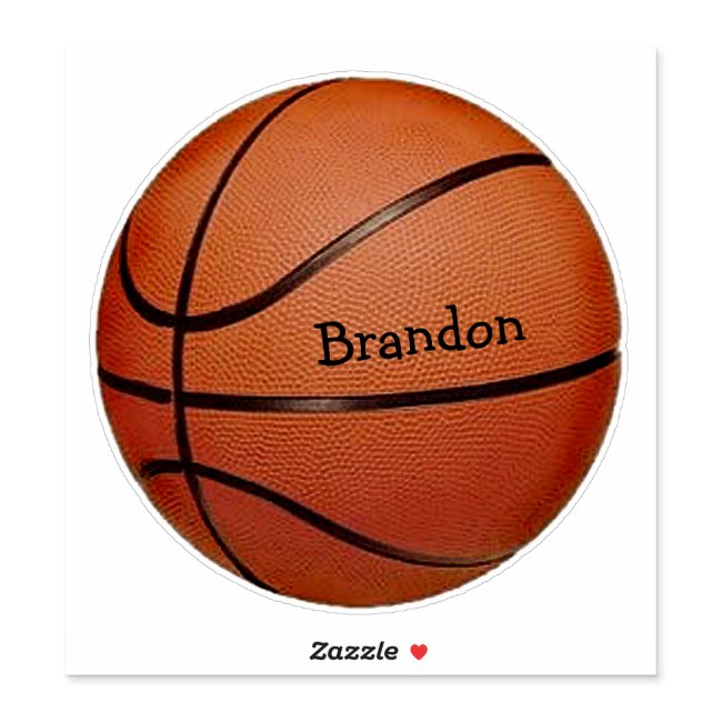 Basketball Design Contour Sticker